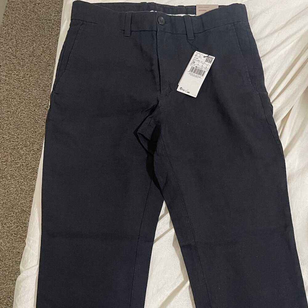 Mango Slim-fit 100% linen trousers
